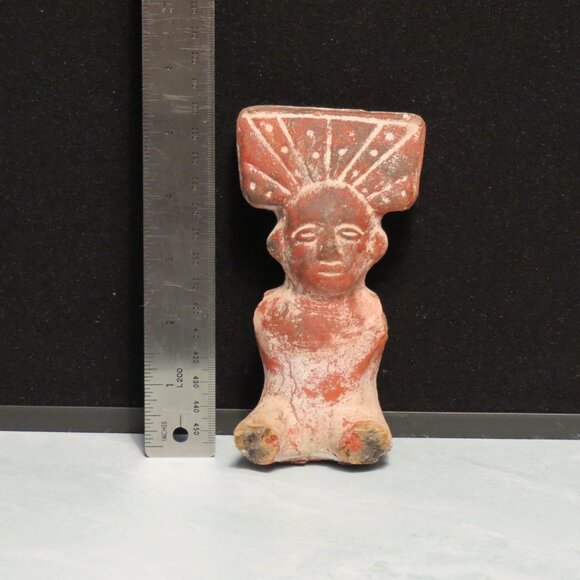 Vintage Latin American Clay Figure Sculpture/Pottery/ TerraCotta 6" - Picture 6 of 7